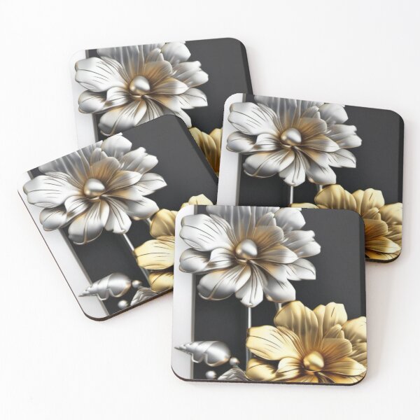 Item preview, Flowers Gold Silver designed and sold by Sidney Graf.