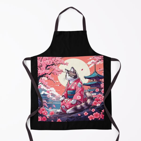 Item preview, neko Harmony: Retro Japanese Cat Delight for Feline Aficionados designed and sold by Catophile.