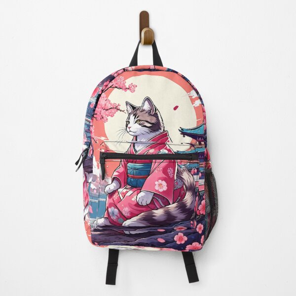 Item preview, neko Harmony: Retro Japanese Cat Delight for Feline Aficionados designed and sold by Catophile.