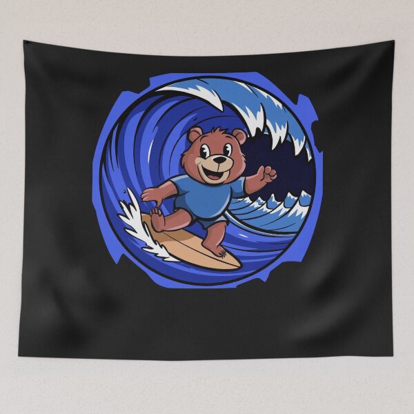 Item preview, Funny animals surfing the waves  designed and sold by AnimalsDH305.