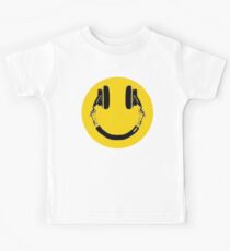 Music Addict Smiley Face Kids Tee
