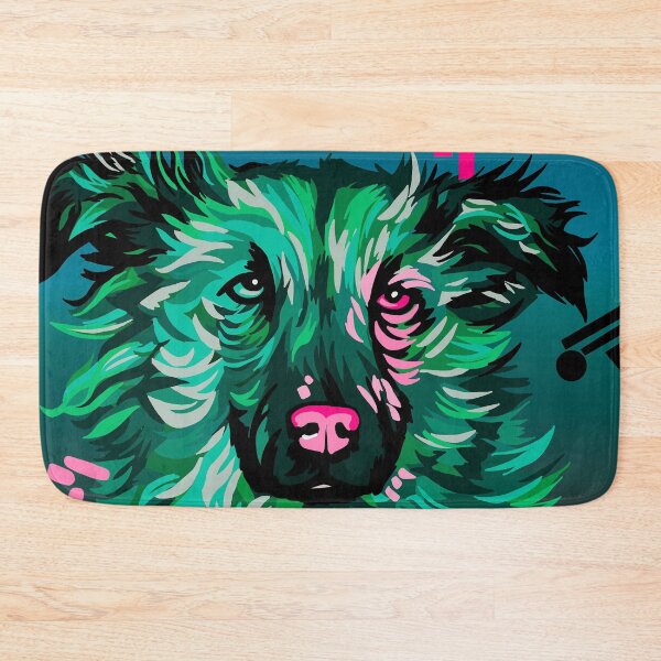 Item preview, Abstract Dog artwork digital drawing of mixed breed Turquoise designed and sold by CreativelySophG.