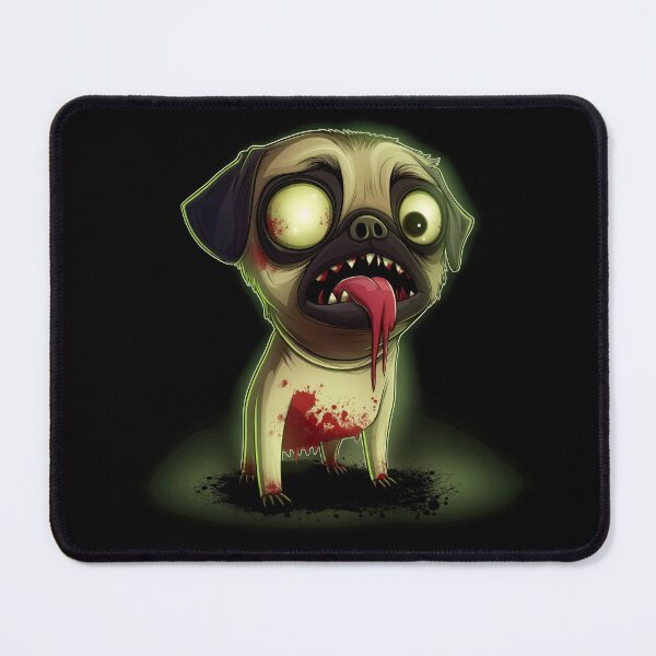 Item preview, Zombie Pug with Glowing Eyes and Spooky Expression designed and sold by Vinson-MFG.