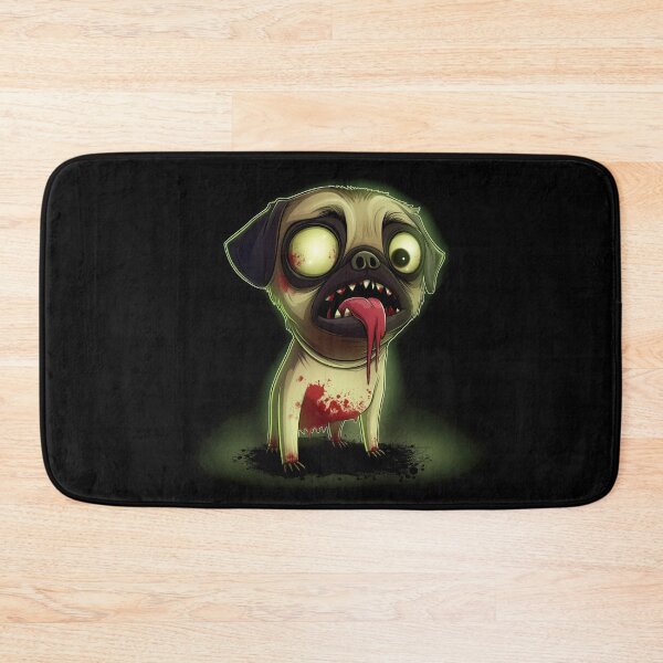 Item preview, Zombie Pug with Glowing Eyes and Spooky Expression designed and sold by Vinson-MFG.