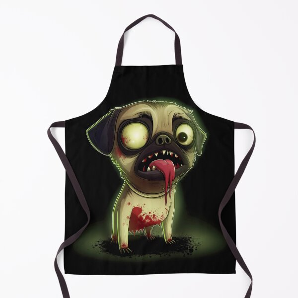 Item preview, Zombie Pug with Glowing Eyes and Spooky Expression designed and sold by Vinson-MFG.