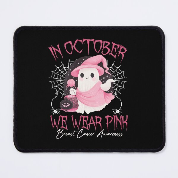 Item preview, In October We Wear Pink Witch Ghost Breast Cancer Awareness Hallowween 2024 designed and sold by Be Cool (5.0) ⭐⭐⭐⭐⭐.
