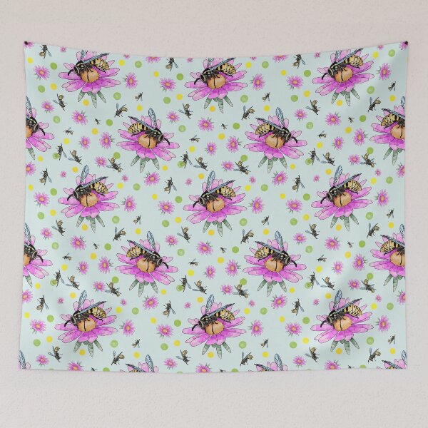 Item preview, spring theme, floral pattern, wasp, flower, cute, attractive, pretty designed and sold by Tetiana Pohurska.
