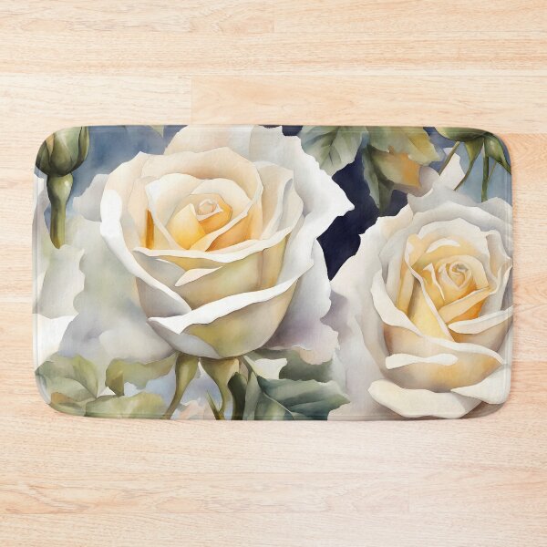 Item preview, White Roses and Rosebuds designed and sold by CalmnessbyChoice.
