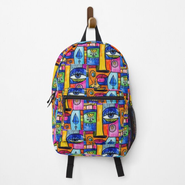 Item preview, "Bold Cubist Expression: Vibrant Abstract Faces – Colorful Geometric Surrealism" designed and sold by MotivMax.
