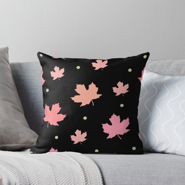 Item preview, Colorful maple leaves. Shades of orange and pastel pink on dark background. designed and sold by My-fake-places.