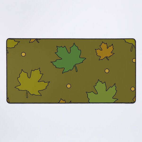 Item preview, Colorful maple leaves. Shades of dark green and brown on dark background. designed and sold by My-fake-places.