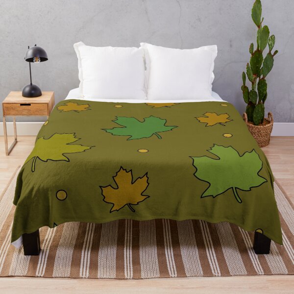 Item preview, Colorful maple leaves. Shades of dark green and brown on dark background. designed and sold by My-fake-places.