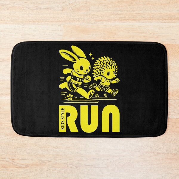 Item preview, Fast-Paced Bunny and Hedgehog in Bright Yellow Run designed and sold by Soulemotion.