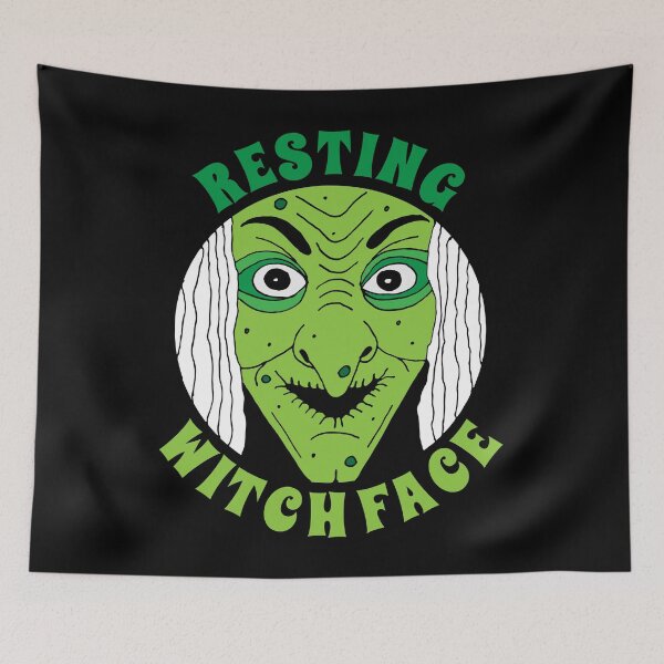 Item preview, Resting Witch Face Funny Halloween designed and sold by HotHibiscus.