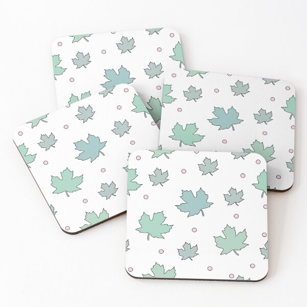 Item preview, Colorful maple leaves. Shades of orange and pastel blue. designed and sold by My-fake-places.