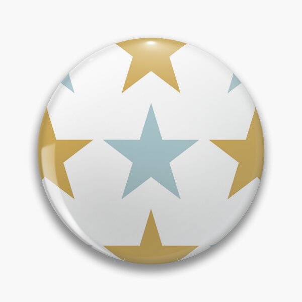 Item preview, Large DUCK EGG BLUE, GOLD and WHITE STARS  designed and sold by RachelMacht.