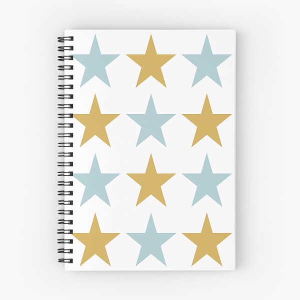 Item preview, Large DUCK EGG BLUE, GOLD and WHITE STARS  designed and sold by RachelMacht.