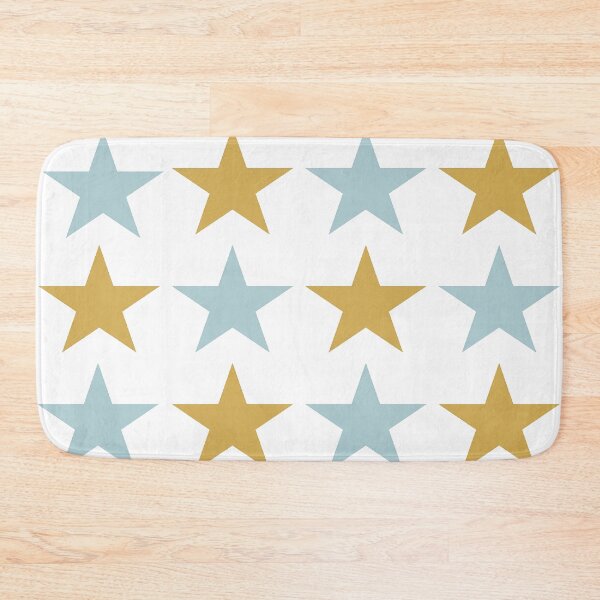Item preview, Large DUCK EGG BLUE, GOLD and WHITE STARS  designed and sold by RachelMacht.