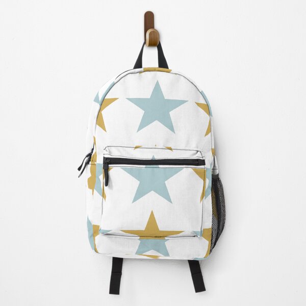 Item preview, Large DUCK EGG BLUE, GOLD and WHITE STARS designed and sold by RachelMacht.