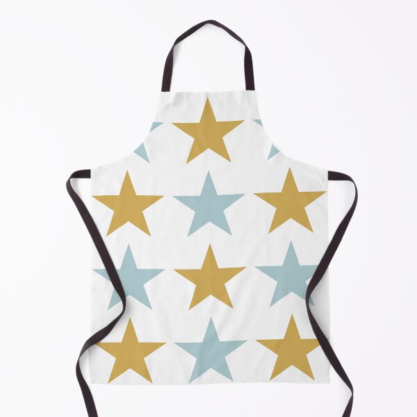 Item preview, Large DUCK EGG BLUE, GOLD and WHITE STARS designed and sold by RachelMacht.
