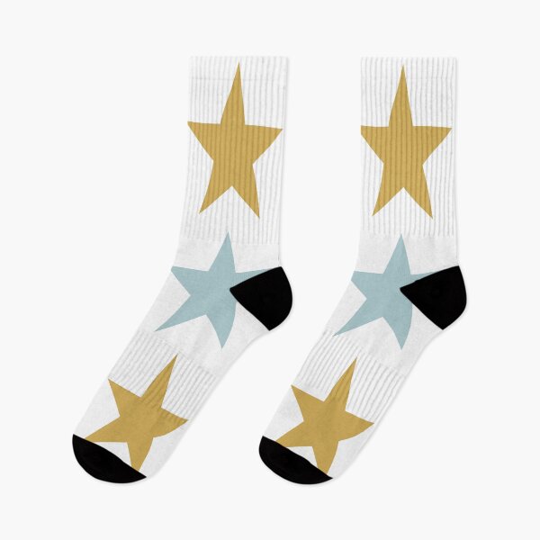 Item preview, Large DUCK EGG BLUE, GOLD and WHITE STARS  designed and sold by RachelMacht.