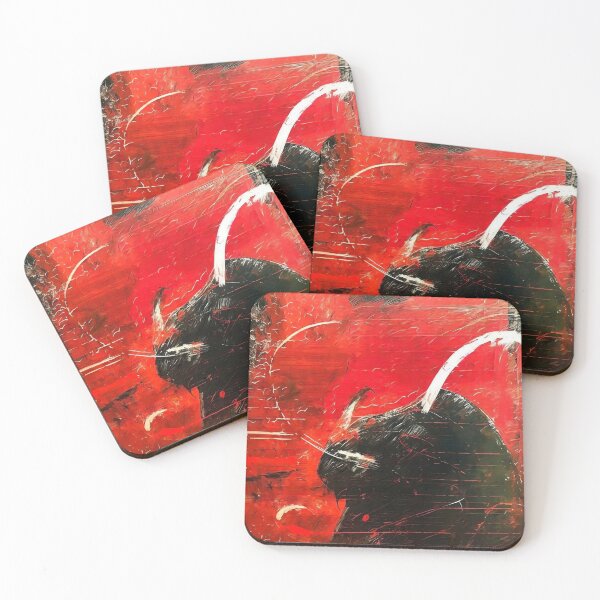 Item preview, Vibrant red bull designed and sold by trendero.