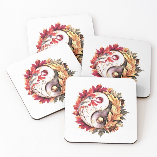 Item preview, Fly into Balance: Crimson Harmony in Autumnal Flight designed and sold by SplashTastic.