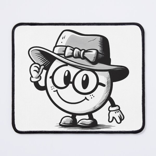 Item preview, Dapper Doodle - Monochrome Character Illustration designed and sold by Mohamed Abd El Salaam.