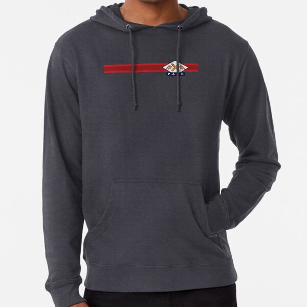 PATG Horizontal Stripe, Red Lightweight Hoodie