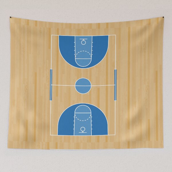 Item preview, Basketball court floor with line pattern on wood background designed and sold by StudioLiteDaLu.