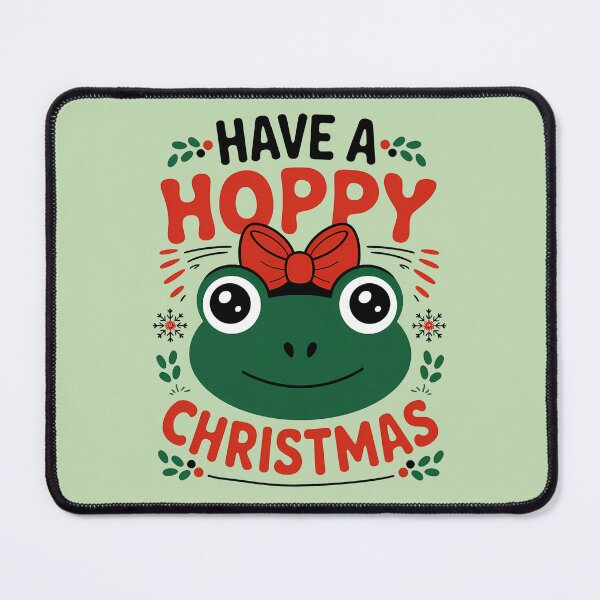 Item preview, Have a hoppy Christmas - funny cute girly frog lovers gift happy vintage retro green designed and sold by Fantasy Cache.