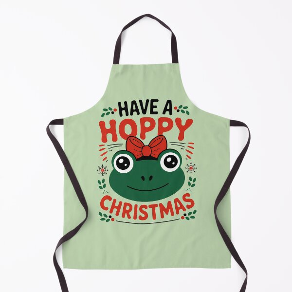 Item preview, Have a hoppy Christmas - funny cute girly frog lovers gift happy vintage retro green designed and sold by Fantasy Cache.