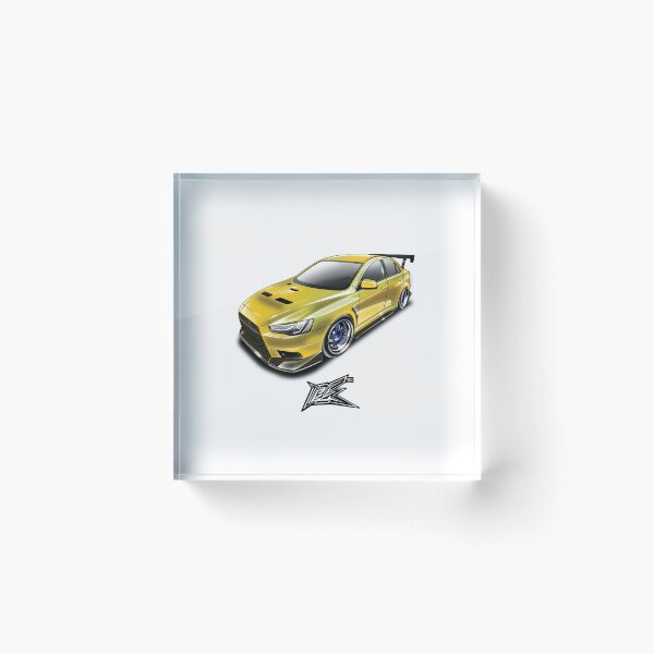 Item preview, mitsubishi lancer evolution X yellow  designed and sold by NaquashM.