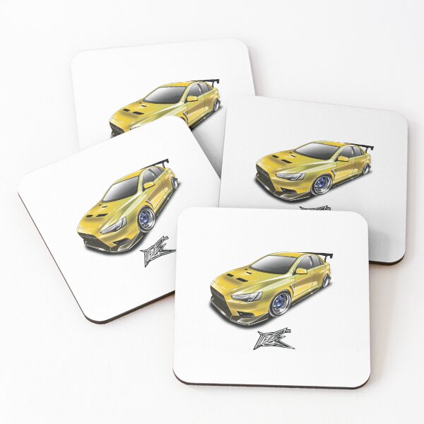 Item preview, mitsubishi lancer evolution X yellow  designed and sold by NaquashM.