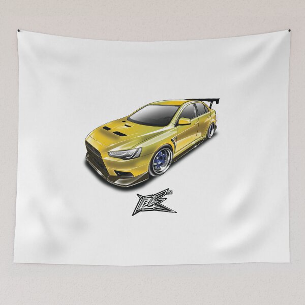 Item preview, mitsubishi lancer evolution X yellow  designed and sold by NaquashM.