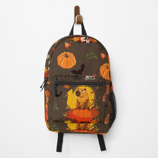 Item preview, Capybara Halloween pattern illustration. Pumpkin pattern for Halloween design designed and sold by Anastasiia Yurevych.
