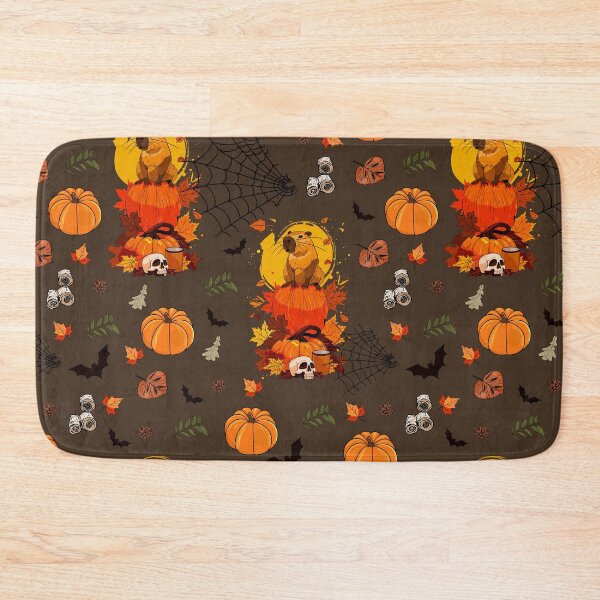 Item preview, Capybara Halloween pattern illustration. Pumpkin pattern for Halloween design designed and sold by Anastasiia Yurevych.