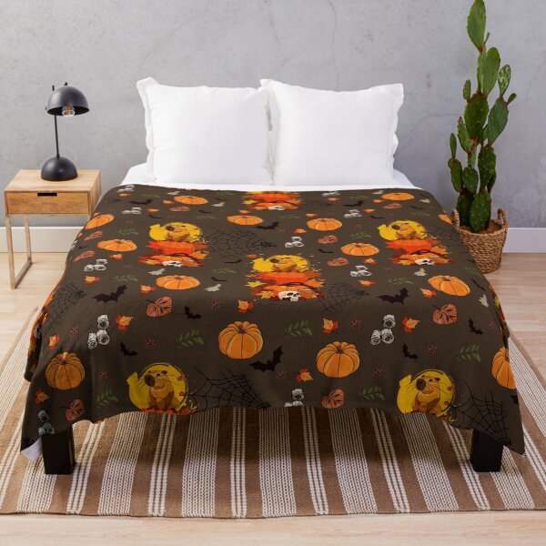 Item preview, Capybara Halloween pattern illustration. Pumpkin pattern for Halloween design designed and sold by Anastasiia Yurevych.