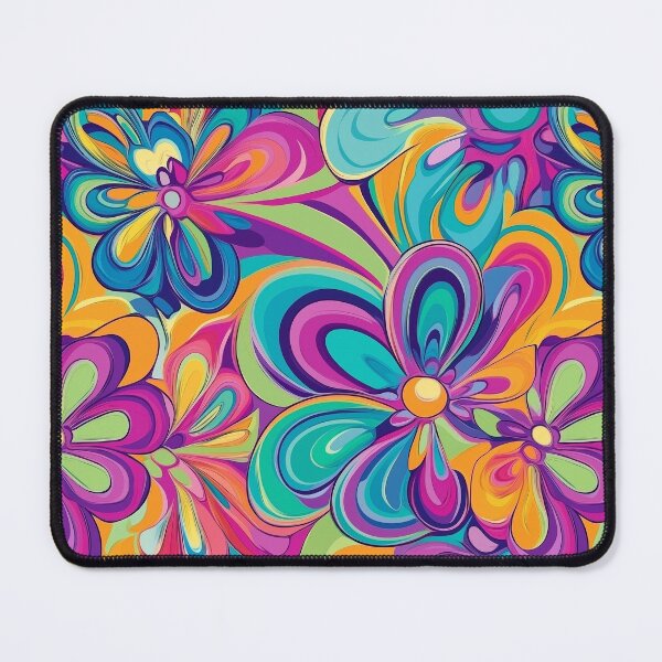 Item preview, Psychedelic Florals - Retro Vibes designed and sold by Retro-District.