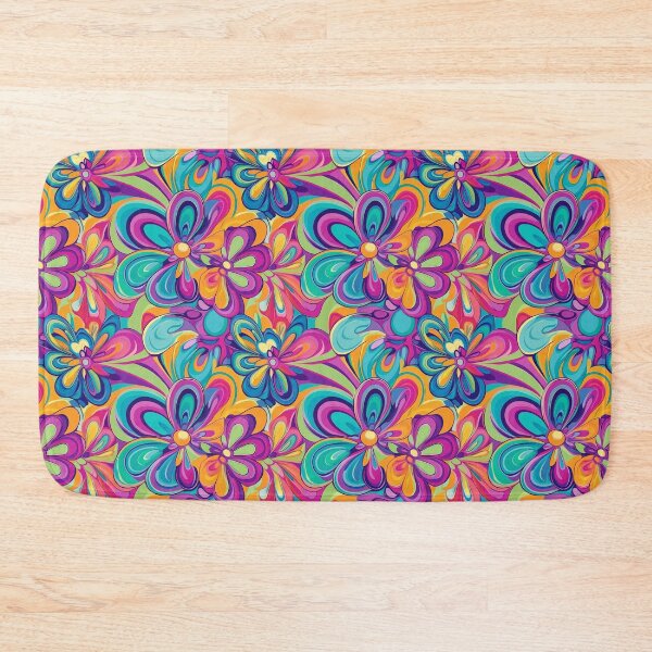 Item preview, Psychedelic Florals - Retro Vibes designed and sold by Retro-District.