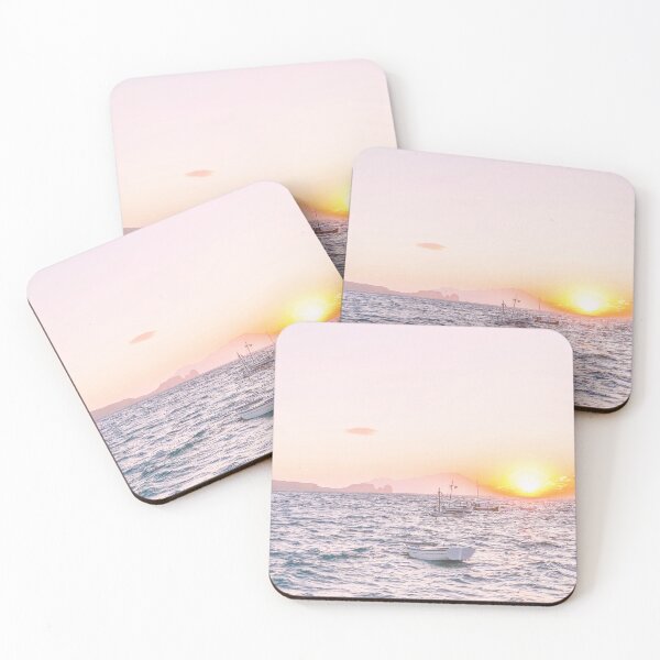 Item preview, Milos, Greece I Summer pastel pink aesthetic sunset in the fishing village of Klima with its boats on the Mediterranean sea in the mountains of the wild boho nature on Cyclades islands like Santorini designed and sold by Julie Travel Photography.