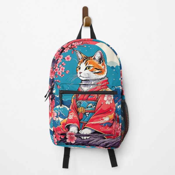 Item preview, cat with japanese traditional kimono  designed and sold by Catophile.