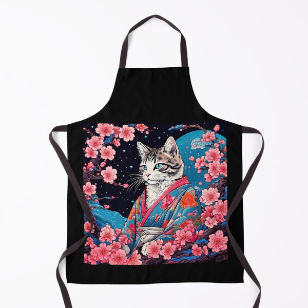 Item preview, japanese aesthetic cat kimono designed and sold by Catophile.