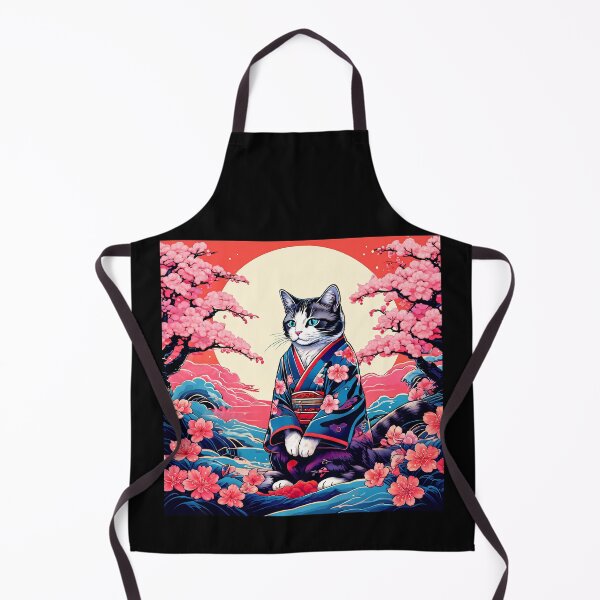 Item preview, Neko Harmony: Retro Japanese Cat Delight for Feline Aficionados designed and sold by Catophile.
