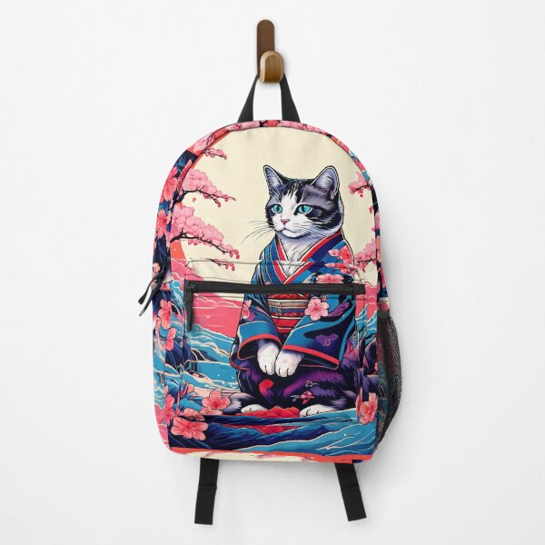 Item preview, Neko Harmony: Retro Japanese Cat Delight for Feline Aficionados designed and sold by Catophile.