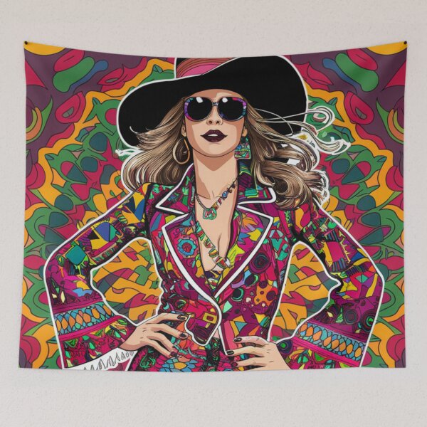 Item preview, Groovy 1970s Style Woman designed and sold by whitecat23.