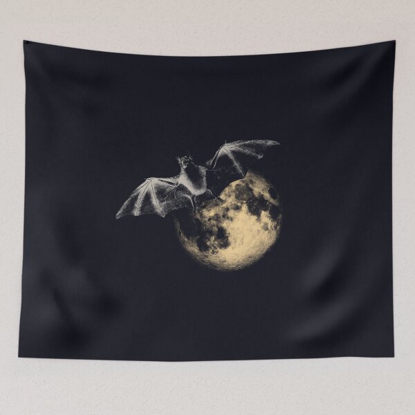 Item preview, A Bat and Full Moon at Halloween Night designed and sold by FreiherrPK.