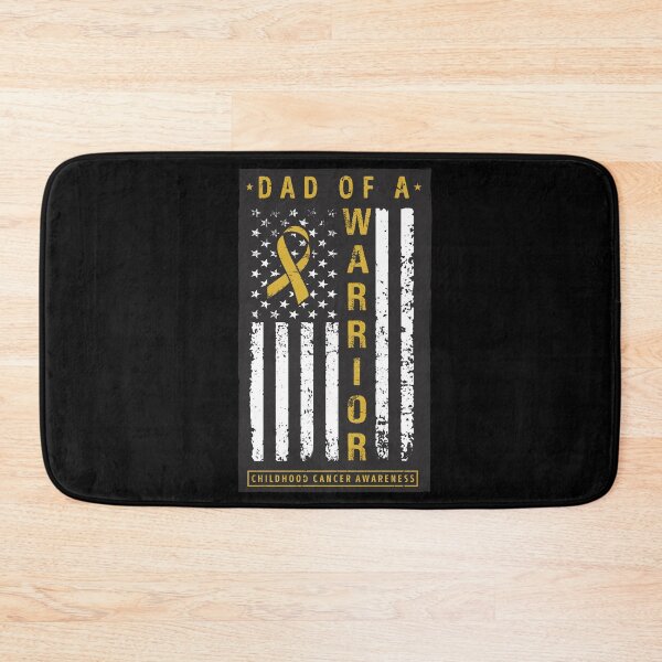 Item preview, Dad of A Warrior Childhood Cancer Awareness Gold Ribbon Flag  designed and sold by csoDesign.