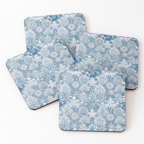 Item preview, Beautiful Bright Winter Pattern Trees Snowflakes Houses designed and sold by popanato.
