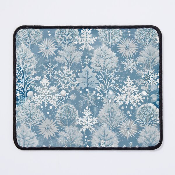 Item preview, Beautiful Bright Winter Pattern Trees Snowflakes Houses designed and sold by popanato.